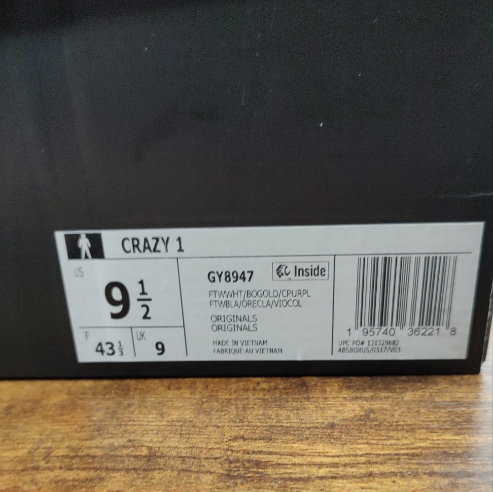 Adidas Kobe Crazy 1 basketball shoes men's 9.5 GY8947 - Picture 5 of 6